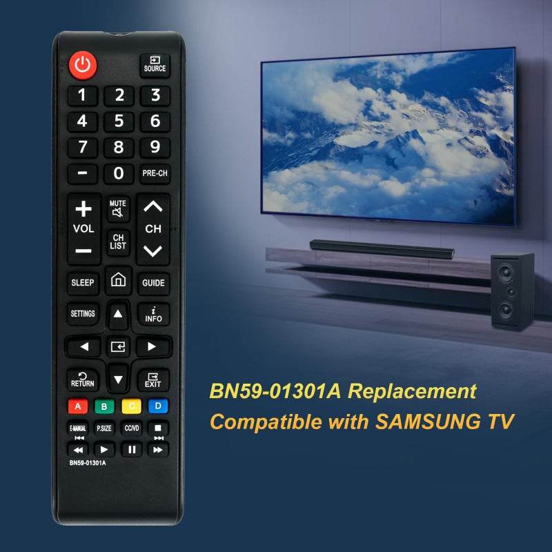 AULCMEET BN59-01301A Replacement Remote Control Compatible with Samsung Smart TV UN40NU6070F UN40NU7100F UN40NU7200F UN43NU7100F UN43NU710DF UN49NU6300F UN50NU6900B UN50NU6900F UN50NU6950F UN50NU7100F - Image 2